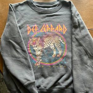 Abercrombie girls Def Leppard sweatshirt